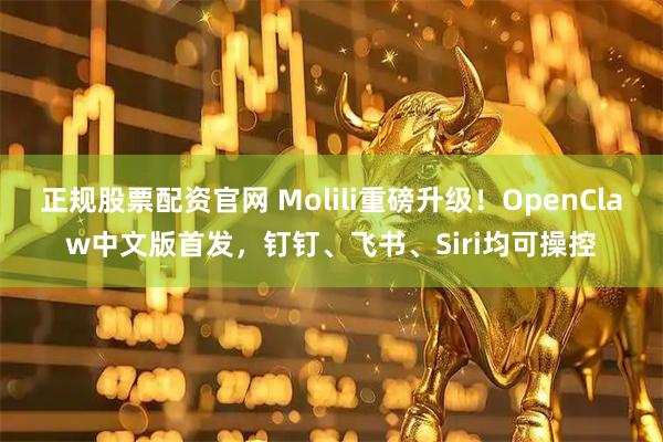 正规股票配资官网 Molili重磅升级！OpenClaw中文版首发，钉钉、飞书、Siri均可操控